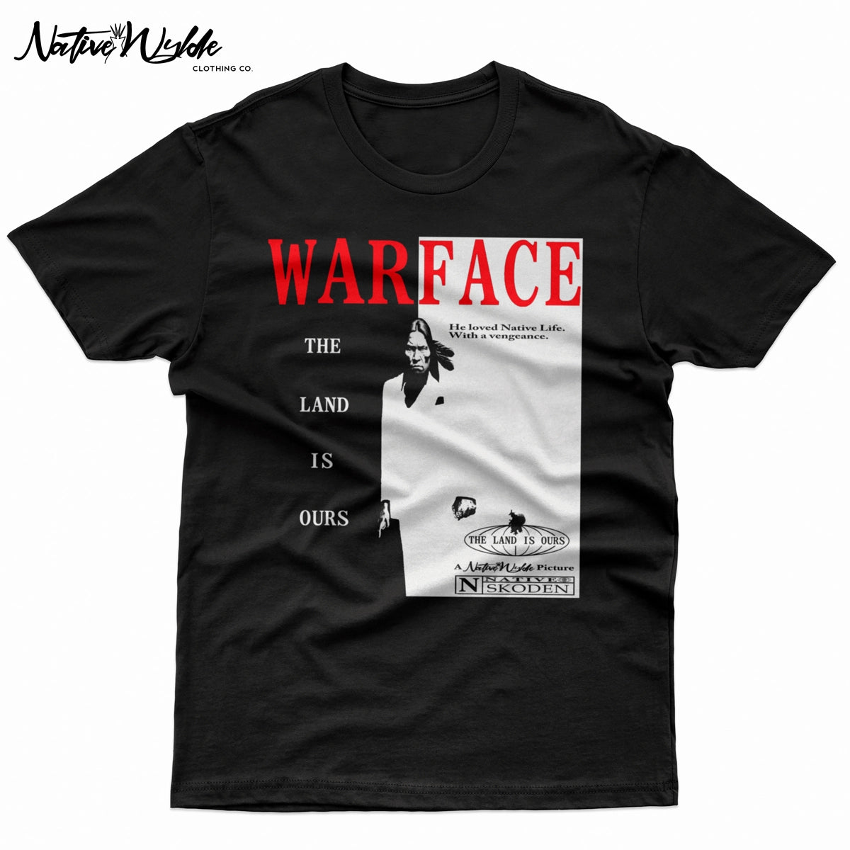 Native American WarFace Graphic T-Shirt